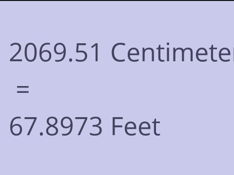 2069.51 CM TO FEET