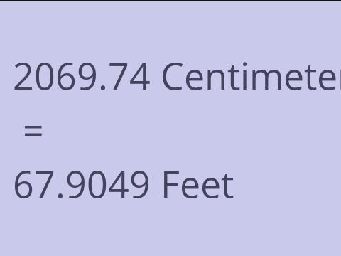 2069.74 CM TO FEET