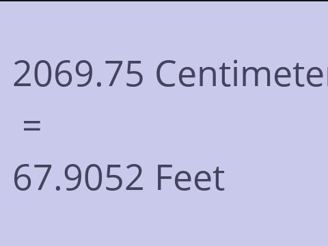 2069.75 CM TO FEET