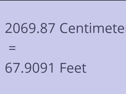 2069.87 CM TO FEET