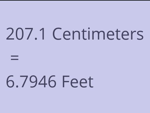 207.1 CM TO FEET