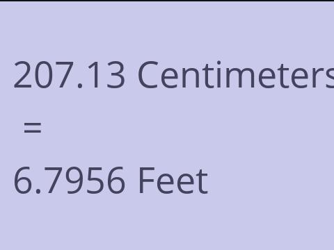 207.13 CM TO FEET