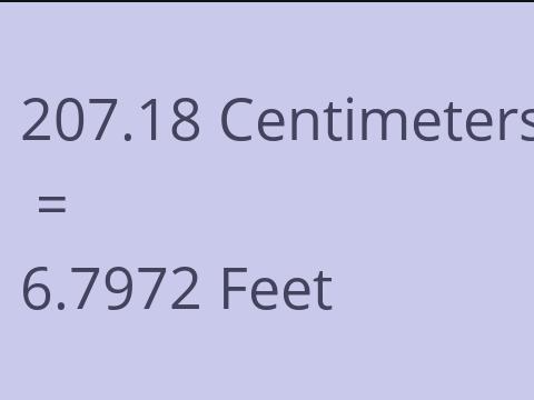 207.18 CM TO FEET