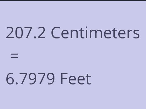 207.2 CM TO FEET