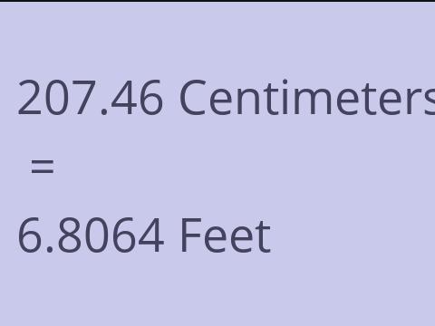 207.46 CM TO FEET