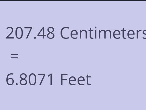 207.48 CM TO FEET