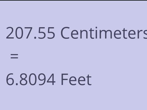 207.55 CM TO FEET