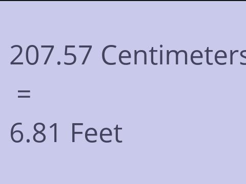 207.57 CM TO FEET