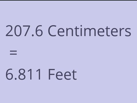 207.6 CM TO FEET