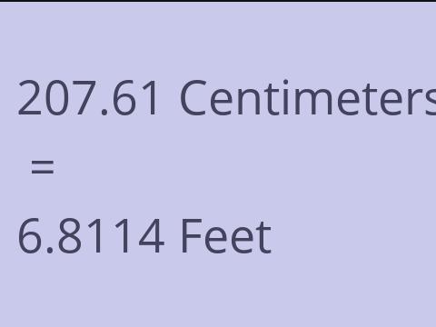 207.61 CM TO FEET