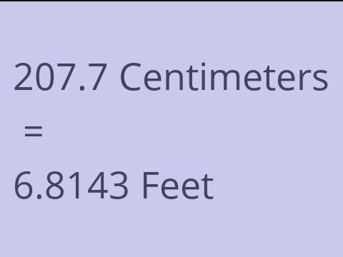 207.7 CM TO FEET