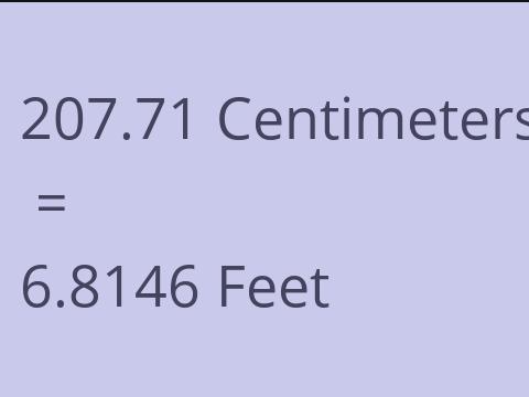 207.71 CM TO FEET