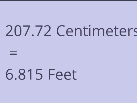 207.72 CM TO FEET