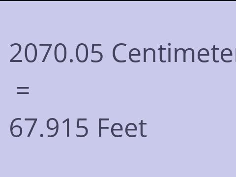 2070.05 CM TO FEET