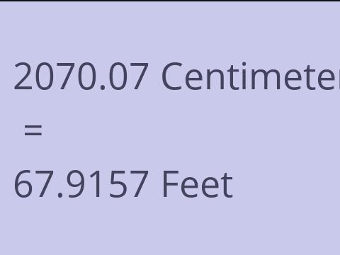 2070.07 CM TO FEET
