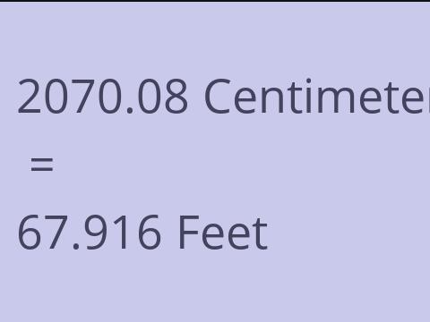 2070.08 CM TO FEET