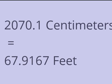 2070.1 CM TO FEET