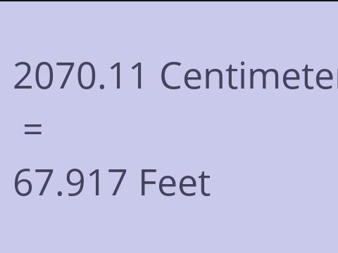 2070.11 CM TO FEET