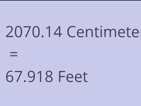 2070.14 CM TO FEET