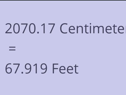 2070.17 CM TO FEET