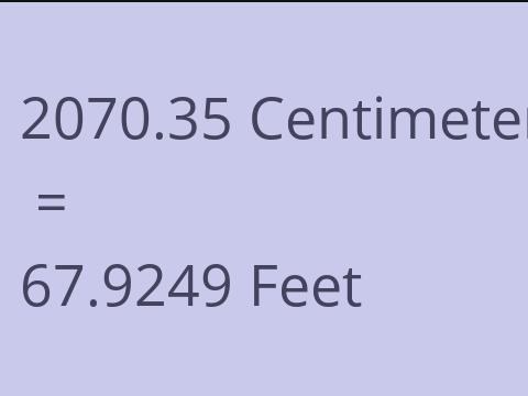 2070.35 CM TO FEET