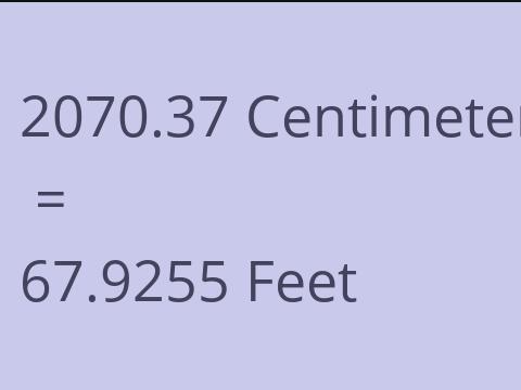 2070.37 CM TO FEET