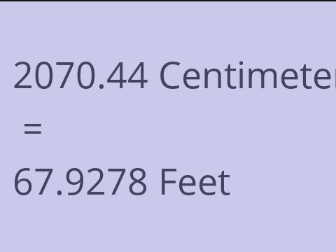 2070.44 CM TO FEET