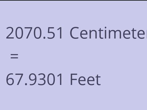 2070.51 CM TO FEET