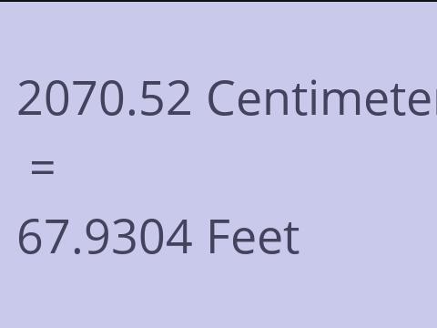 2070.52 CM TO FEET