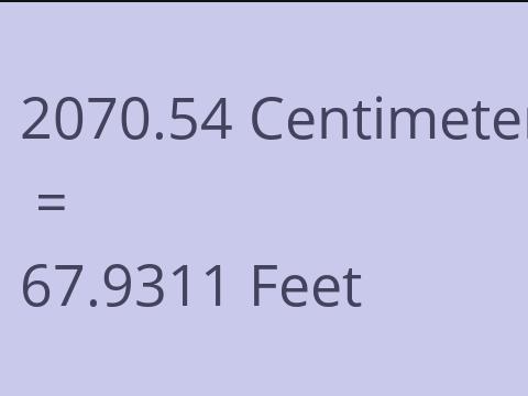 2070.54 CM TO FEET