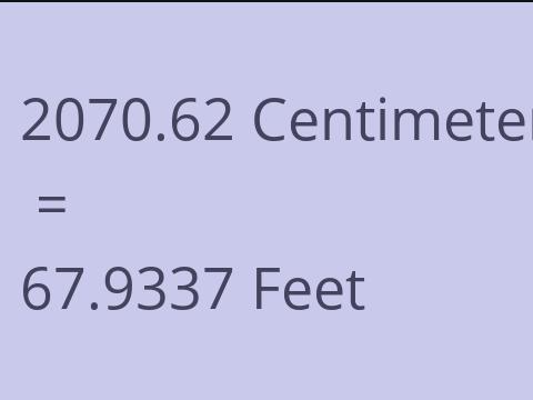 2070.62 CM TO FEET