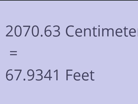 2070.63 CM TO FEET