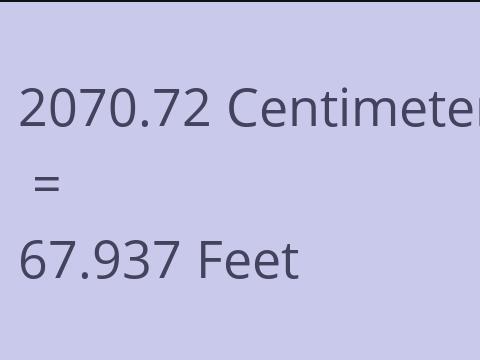 2070.72 CM TO FEET