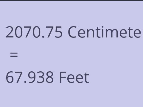 2070.75 CM TO FEET