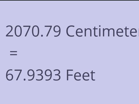 2070.79 CM TO FEET