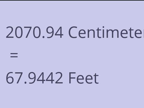 2070.94 CM TO FEET