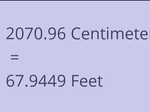 2070.96 CM TO FEET