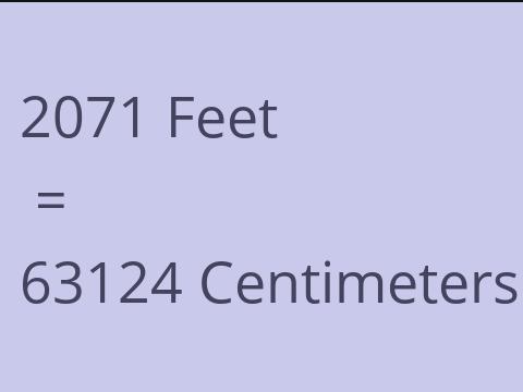 2071 FEET TO CM