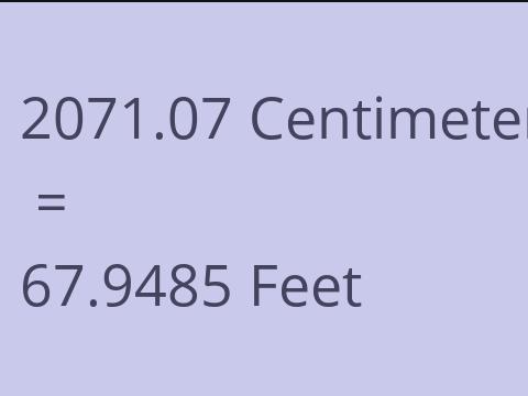 2071.07 CM TO FEET