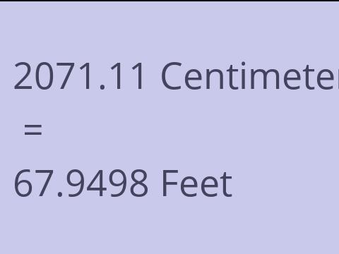 2071.11 CM TO FEET