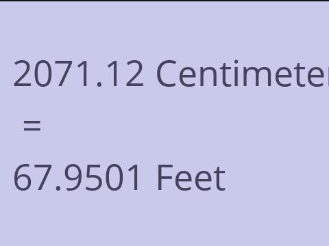 2071.12 CM TO FEET