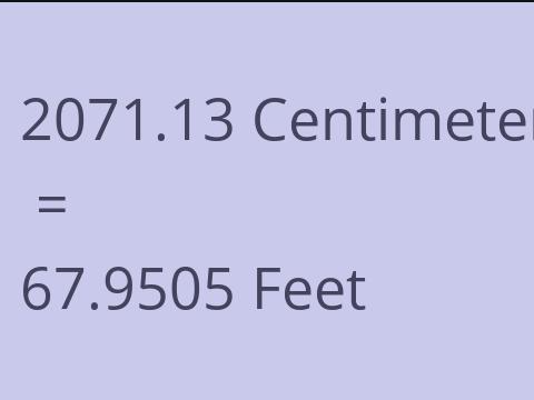 2071.13 CM TO FEET