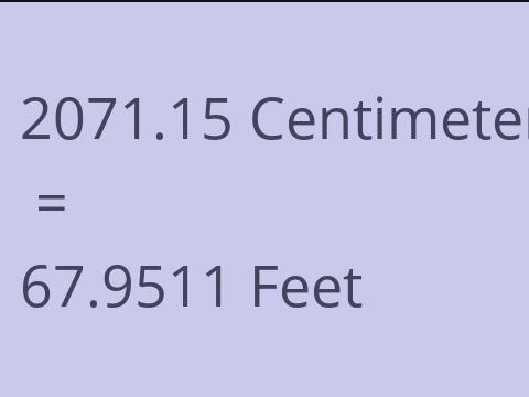 2071.15 CM TO FEET