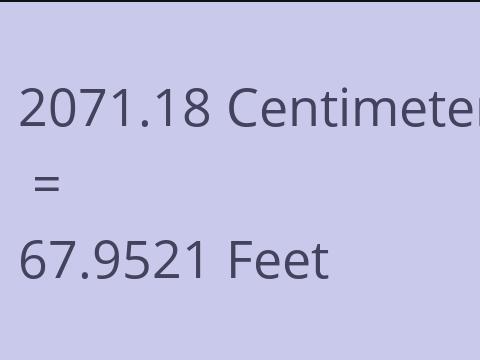 2071.18 CM TO FEET