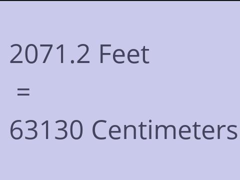 2071.2 FEET TO CM