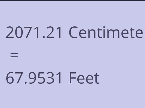 2071.21 CM TO FEET