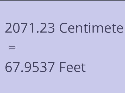 2071.23 CM TO FEET