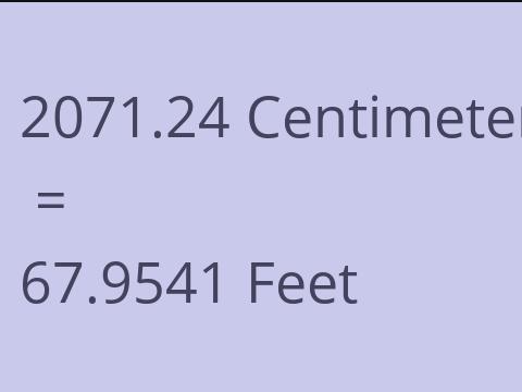 2071.24 CM TO FEET