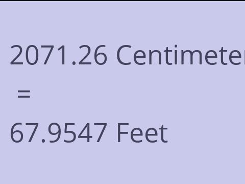 2071.26 CM TO FEET