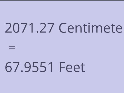 2071.27 CM TO FEET